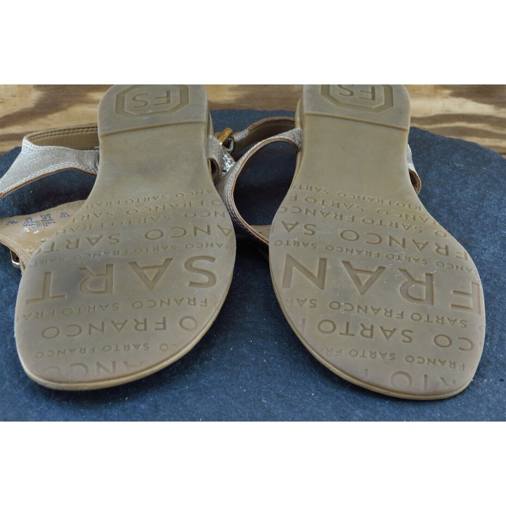 Franco Sarto Sz 6.5 M Champagne‎ Thong Synthetic Women Sandals Gita - Picture 7 of 7